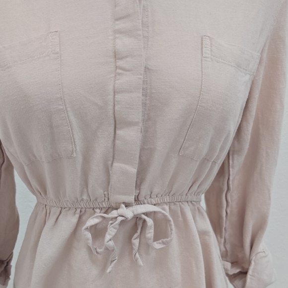 Jessica Simpson Pale Blush Shirt Mini Dress - Picture 4 of 8